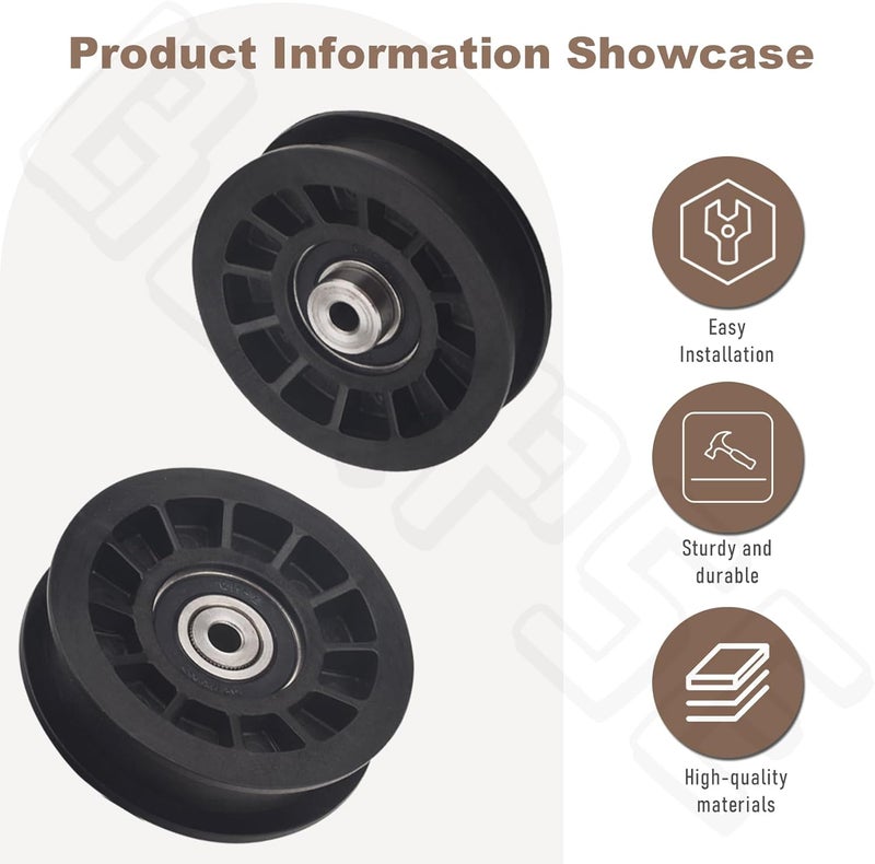 BERPSE 110-6775 280-469 Flat Idler Pulley Compatible with Toro TimeCutters Lawn Mower Z4200, Z4202, Z4220, Z4235, Z5000 Z5020, Z5030, Z5035, Z5040, 23510, 33510, 71254, 71255, 725058046, 725058056 - Image 3